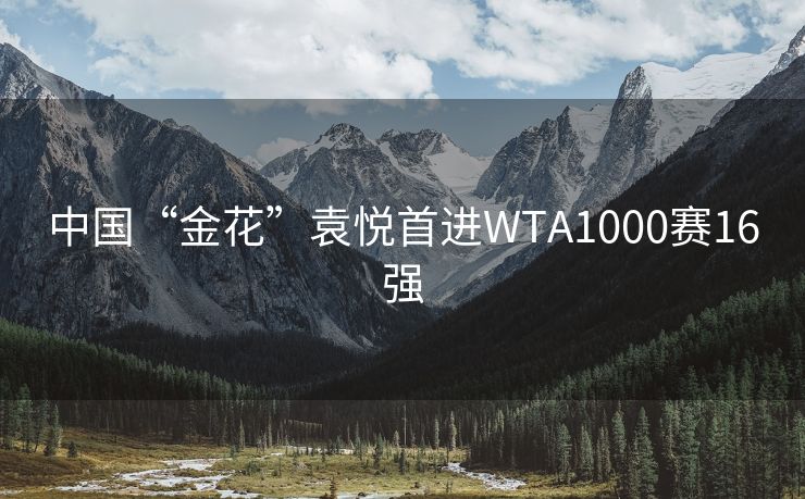 中国“金花”袁悦首进WTA1000赛16强