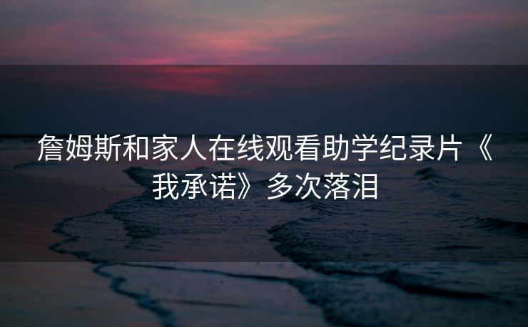 詹姆斯和家人在线观看助学纪录片《我承诺》多次落泪