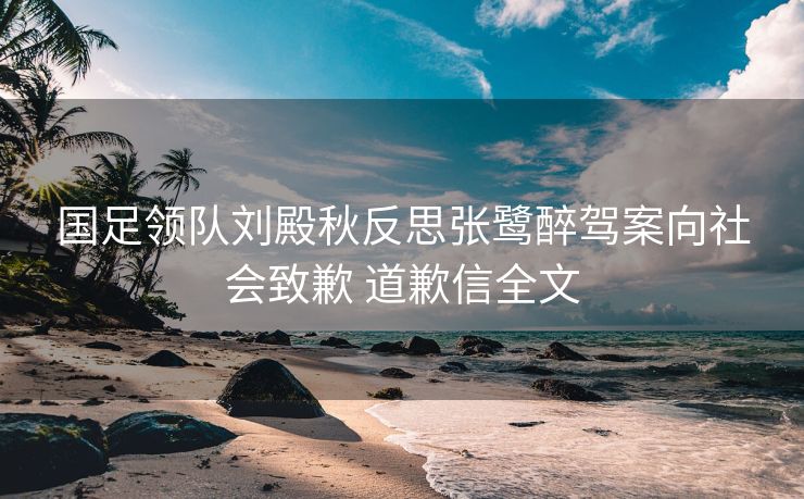 国足领队刘殿秋反思张鹭醉驾案向社会致歉 道歉信全文