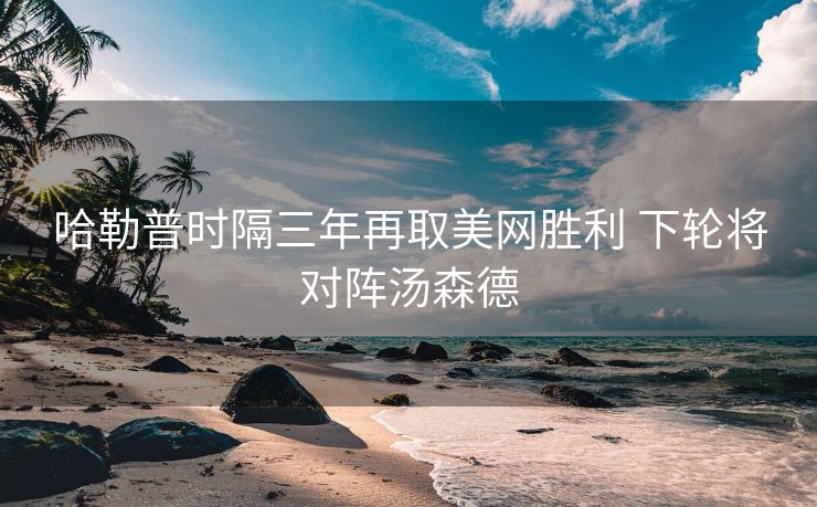 哈勒普时隔三年再取美网胜利 下轮将对阵汤森德