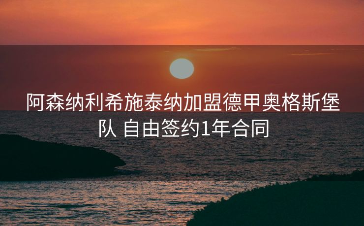 阿森纳利希施泰纳加盟德甲奥格斯堡队 自由签约1年合同
