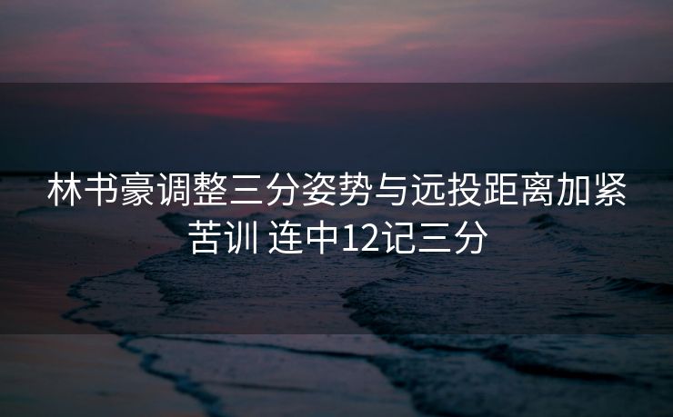 林书豪调整三分姿势与远投距离加紧苦训 连中12记三分