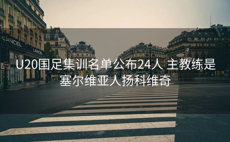 U20国足集训名单公布24人 主教练是塞尔维亚人扬科维奇