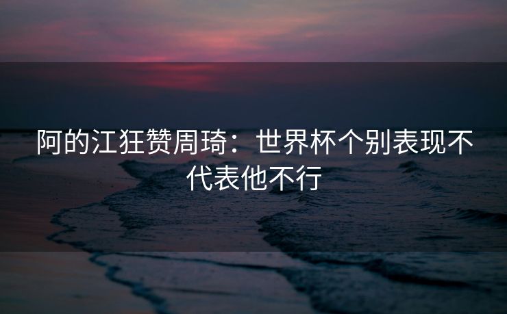 阿的江狂赞周琦：世界杯个别表现不代表他不行
