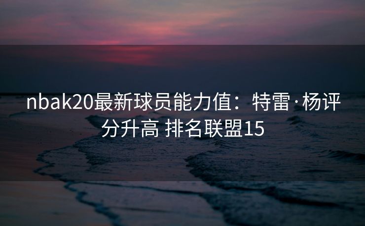 nbak20最新球员能力值：特雷·杨评分升高 排名联盟15