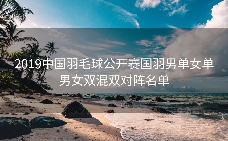 2019中国羽毛球公开赛国羽男单女单男女双混双对阵名单