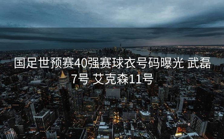 国足世预赛40强赛球衣号码曝光 武磊7号 艾克森11号