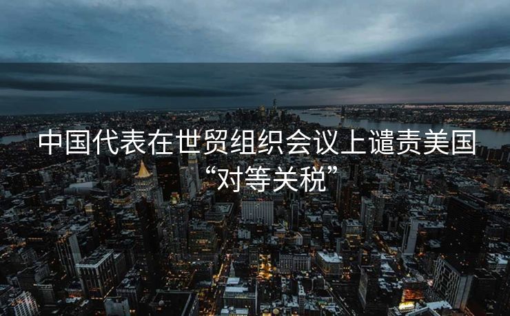中国代表在世贸组织会议上谴责美国“对等关税”
