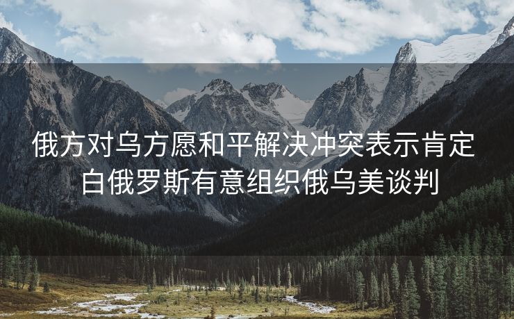 俄方对乌方愿和平解决冲突表示肯定 白俄罗斯有意组织俄乌美谈判