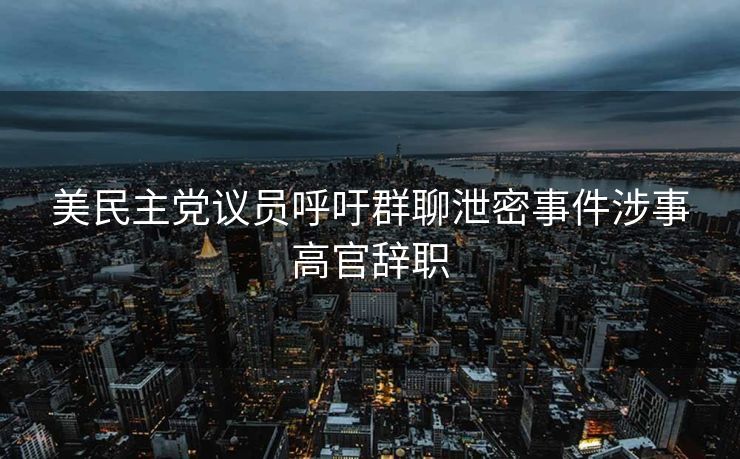 美民主党议员呼吁群聊泄密事件涉事高官辞职
