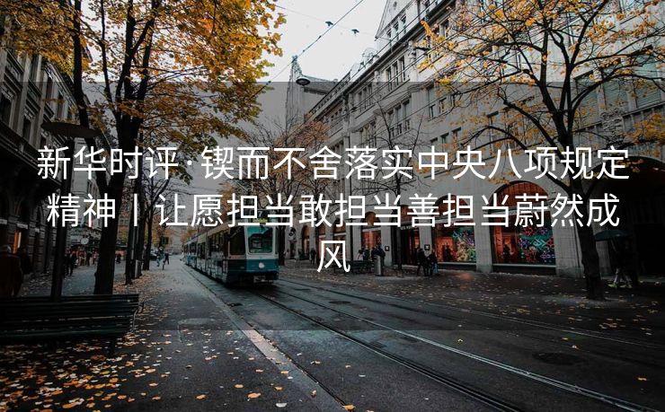 新华时评·锲而不舍落实中央八项规定精神丨让愿担当敢担当善担当蔚然成风