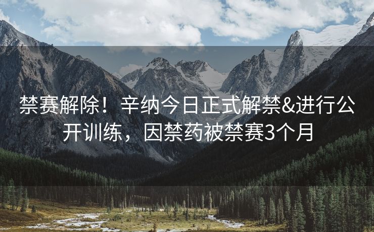禁赛解除！辛纳今日正式解禁&进行公开训练，因禁药被禁赛3个月