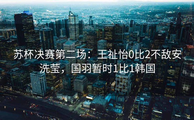 苏杯决赛第二场：王祉怡0比2不敌安洗莹，国羽暂时1比1韩国