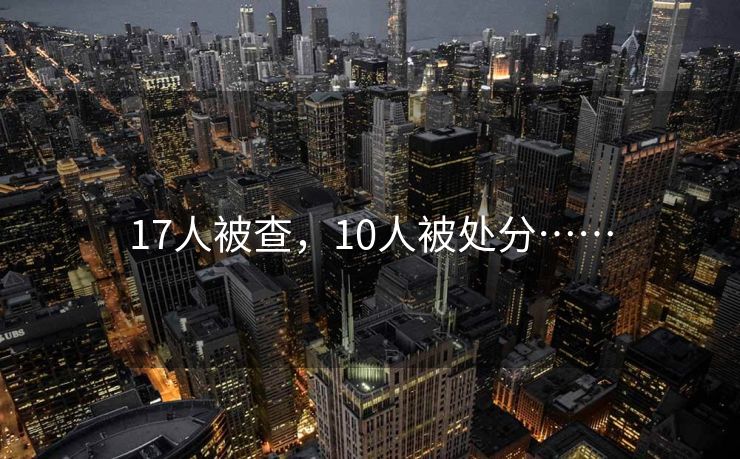 17人被查，10人被处分……