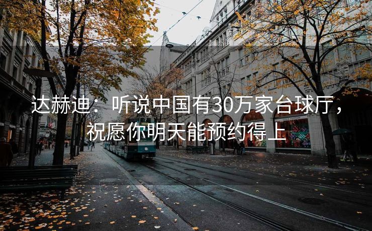 达赫迪：听说中国有30万家台球厅，祝愿你明天能预约得上