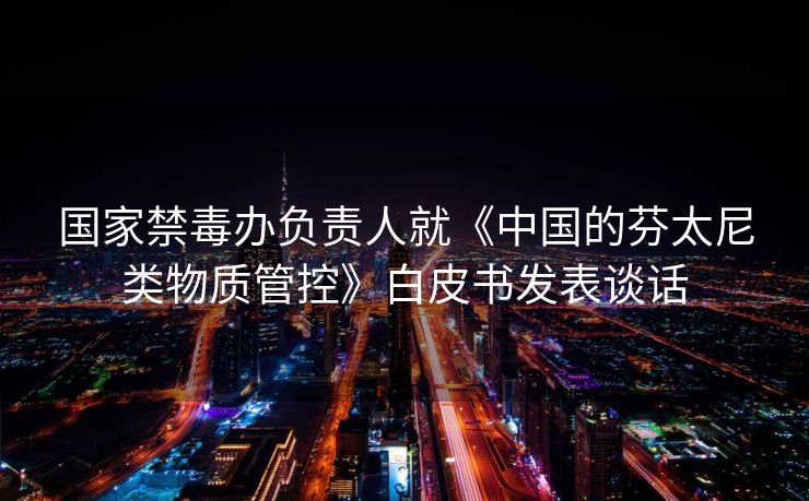 国家禁毒办负责人就《中国的芬太尼类物质管控》白皮书发表谈话