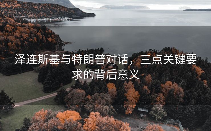 泽连斯基与特朗普对话，三点关键要求的背后意义