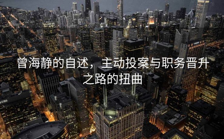 曾海静的自述，主动投案与职务晋升之路的扭曲