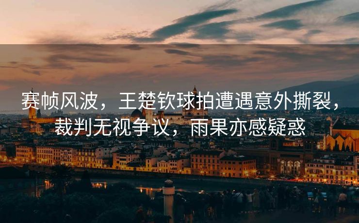 赛帧风波，王楚钦球拍遭遇意外撕裂，裁判无视争议，雨果亦感疑惑