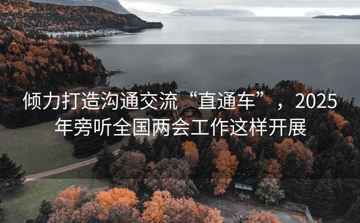 倾力打造沟通交流“直通车”，2025年旁听全国两会工作这样开展