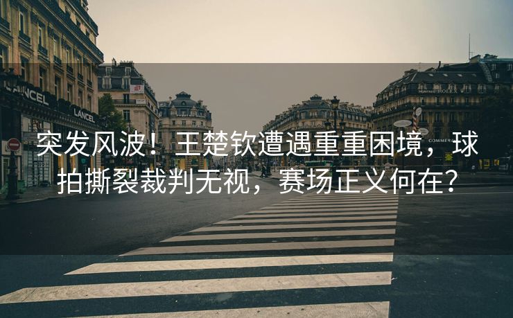 突发风波！王楚钦遭遇重重困境，球拍撕裂裁判无视，赛场正义何在？