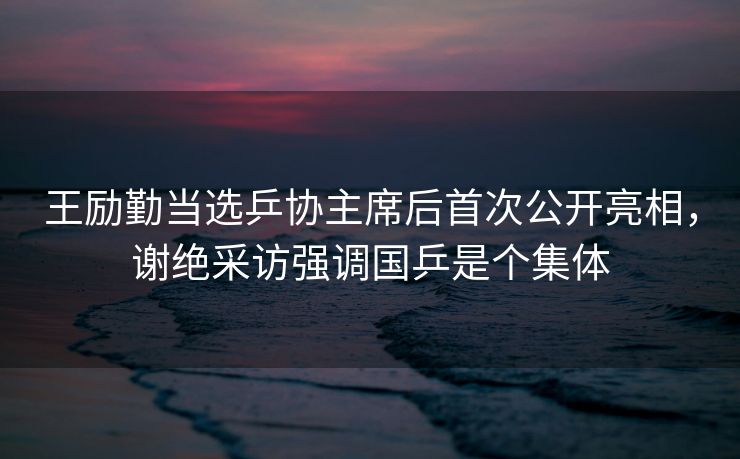 王励勤当选乒协主席后首次公开亮相，谢绝采访强调国乒是个集体