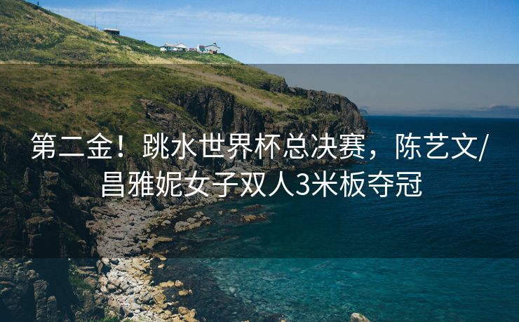 第二金！跳水世界杯总决赛，陈艺文/昌雅妮女子双人3米板夺冠