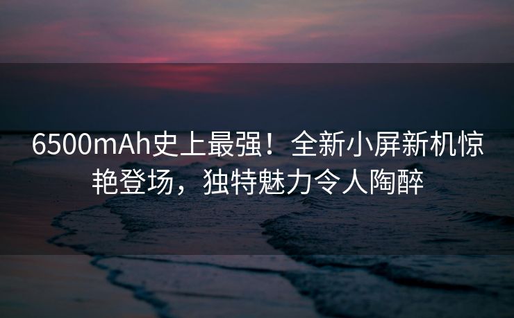 6500mAh史上最强！全新小屏新机惊艳登场，独特魅力令人陶醉