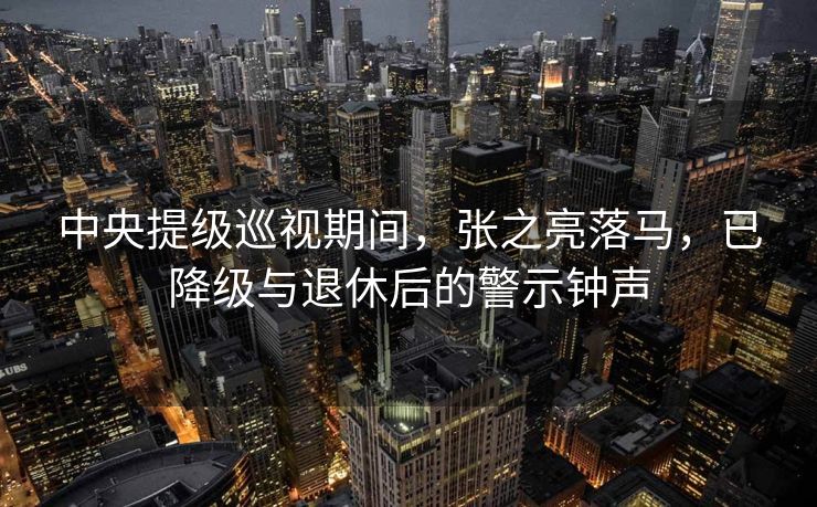 中央提级巡视期间，张之亮落马，已降级与退休后的警示钟声