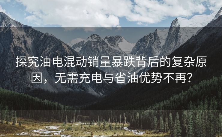 探究油电混动销量暴跌背后的复杂原因，无需充电与省油优势不再？