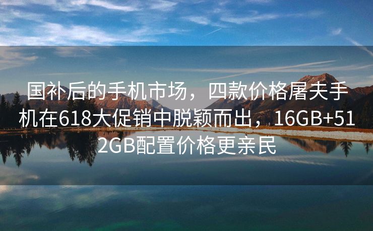 国补后的手机市场，四款价格屠夫手机在618大促销中脱颖而出，16GB+512GB配置价格更亲民