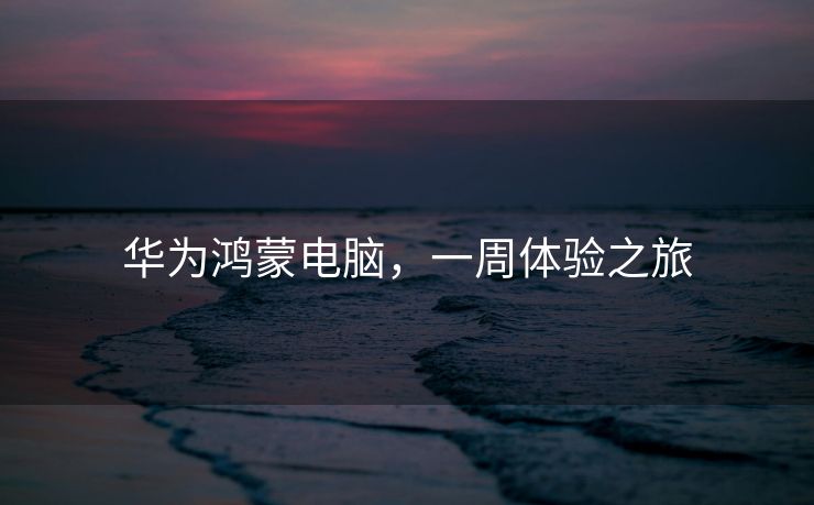 华为鸿蒙电脑，一周体验之旅