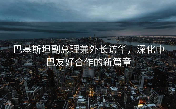 巴基斯坦副总理兼外长访华，深化中巴友好合作的新篇章