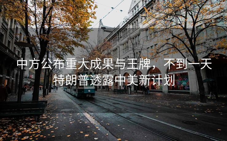 中方公布重大成果与王牌，不到一天特朗普透露中美新计划