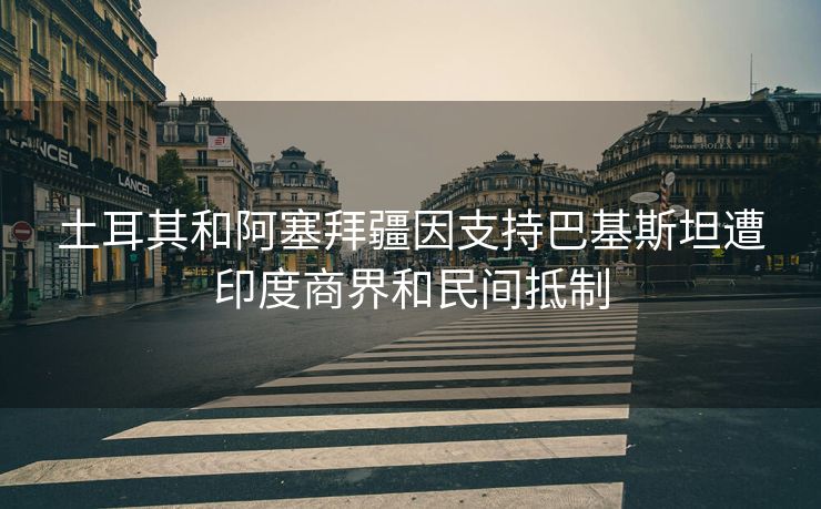 土耳其和阿塞拜疆因支持巴基斯坦遭印度商界和民间抵制