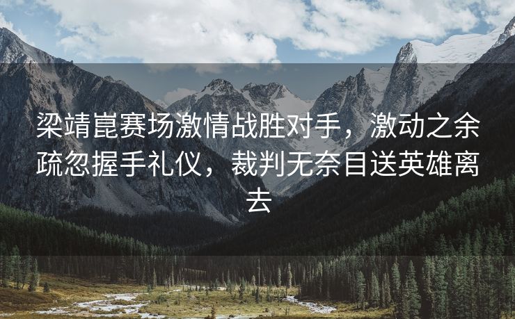 梁靖崑赛场激情战胜对手，激动之余疏忽握手礼仪，裁判无奈目送英雄离去