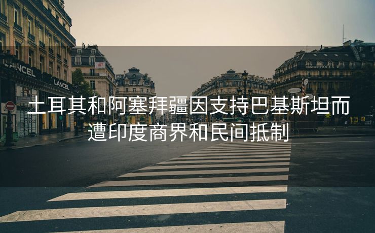 土耳其和阿塞拜疆因支持巴基斯坦而遭印度商界和民间抵制