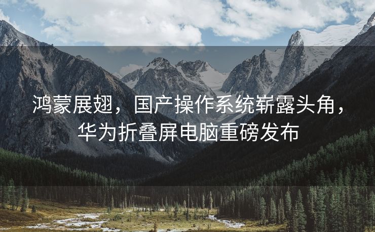 鸿蒙展翅，国产操作系统崭露头角，华为折叠屏电脑重磅发布
