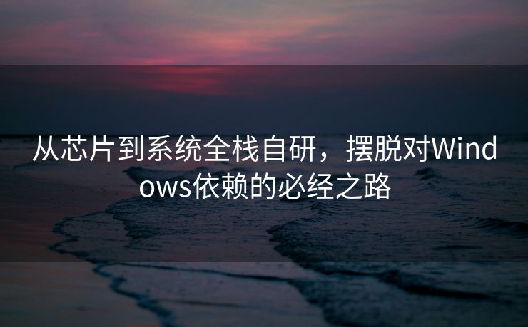 从芯片到系统全栈自研，摆脱对Windows依赖的必经之路