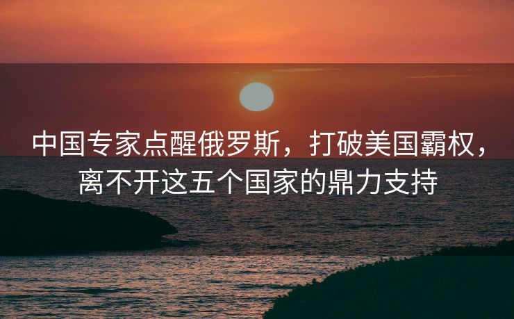 中国专家点醒俄罗斯，打破美国霸权，离不开这五个国家的鼎力支持