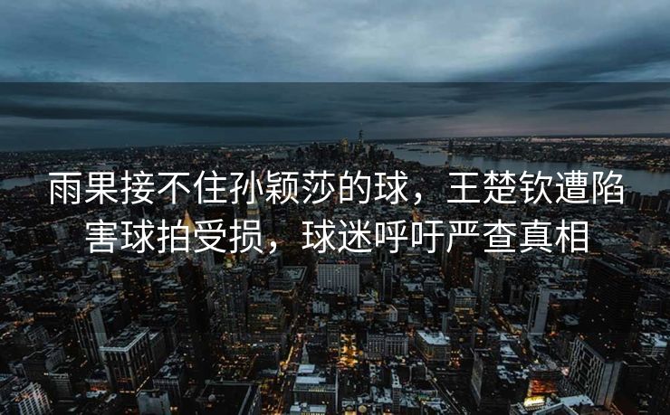 雨果接不住孙颖莎的球，王楚钦遭陷害球拍受损，球迷呼吁严查真相