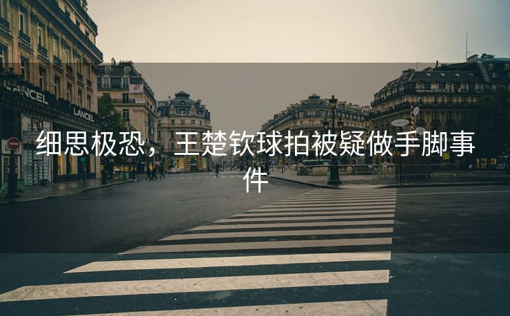 细思极恐，王楚钦球拍被疑做手脚事件