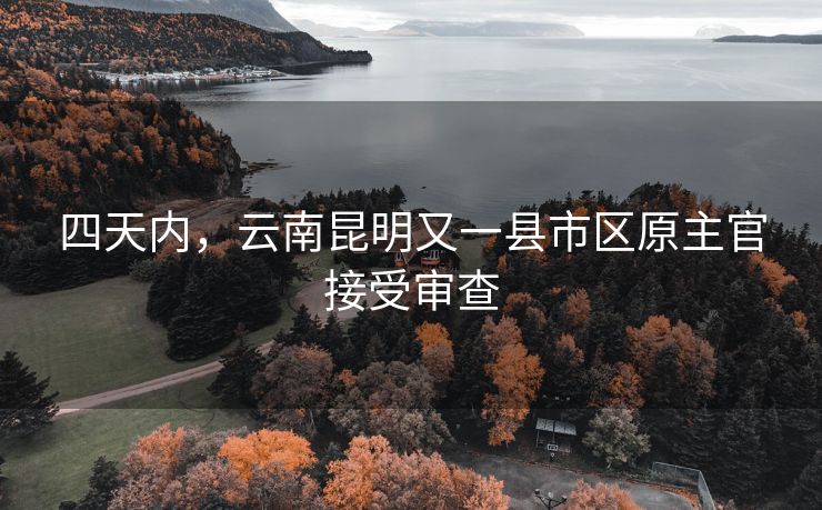 四天内，云南昆明又一县市区原主官接受审查
