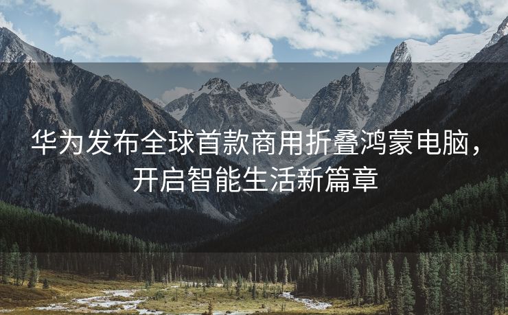 华为发布全球首款商用折叠鸿蒙电脑，开启智能生活新篇章