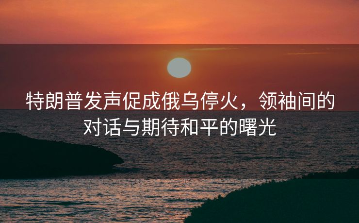 特朗普发声促成俄乌停火，领袖间的对话与期待和平的曙光
