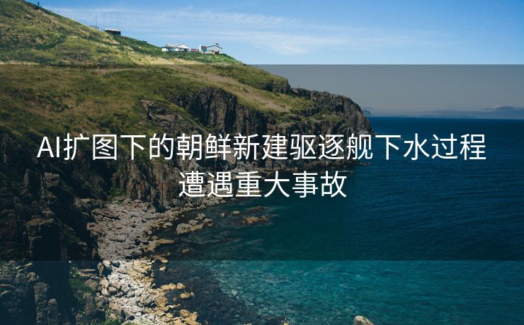 AI扩图下的朝鲜新建驱逐舰下水过程遭遇重大事故