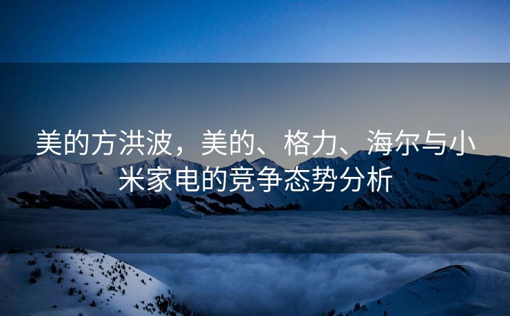 美的方洪波，美的、格力、海尔与小米家电的竞争态势分析