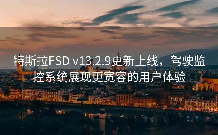 特斯拉FSD v13.2.9更新上线，驾驶监控系统展现更宽容的用户体验