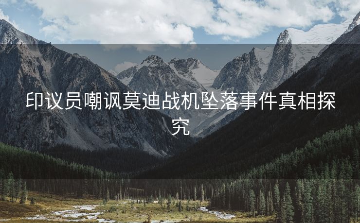 印议员嘲讽莫迪战机坠落事件真相探究