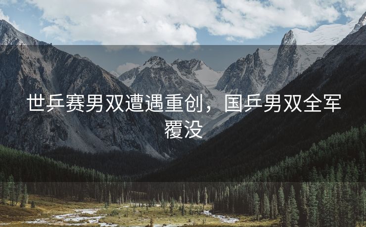世乒赛男双遭遇重创，国乒男双全军覆没